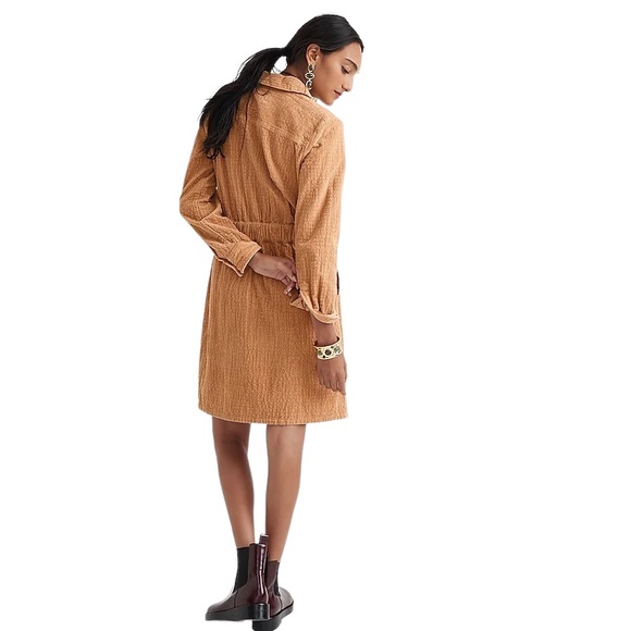 J.Crew brown corduroy zip front dress with pockets size 14 NWT - Picture 4 of 4